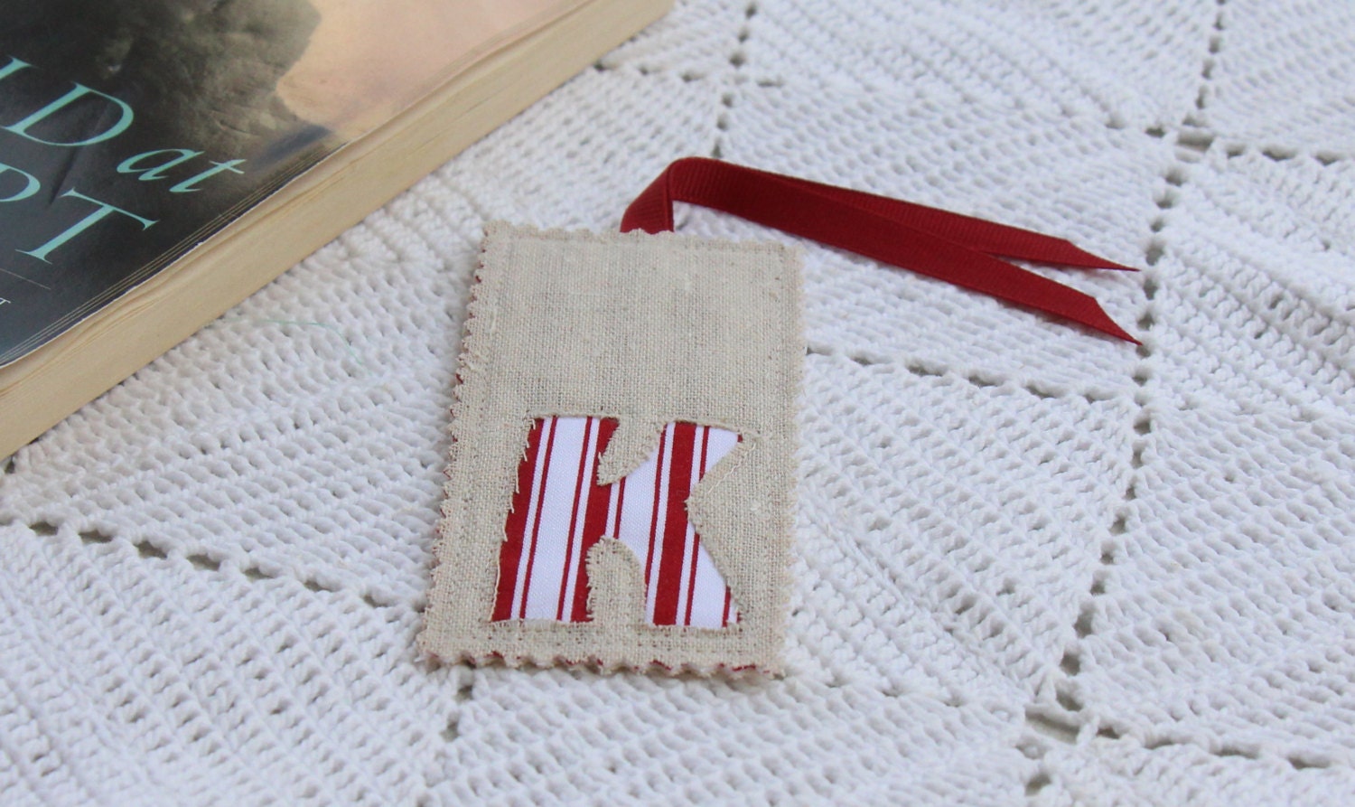 Monogrammed Bookmark - Initial K - Letter K