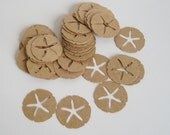 50 Sand dollars and 50 starfish die cuts, kraft starfish, kraft sand dollars, scrapbook embellishment, beach theme confetti