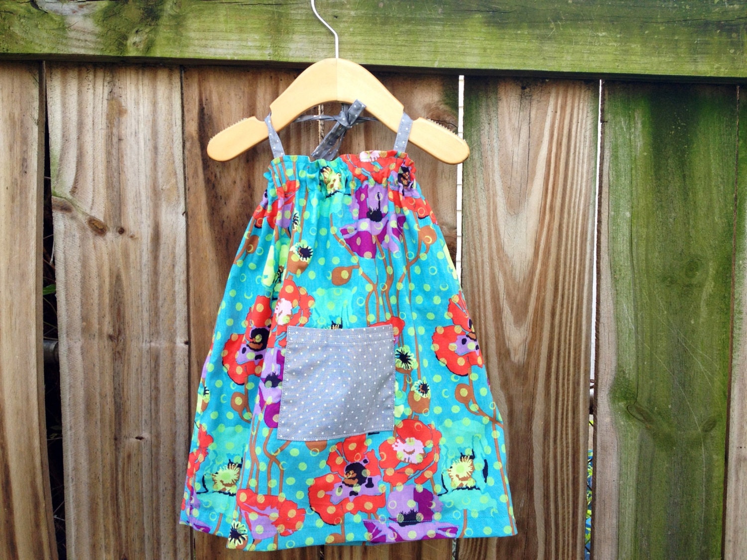 Anna Maria Horner Field Study Poppies Dress with pocket  size 12-18 months