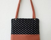 Dusty Rose- Rose and Black/White Tote