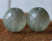 MOSS FROST PLUMPS .. Premium Czech Matte Glass Beads (3024-2)