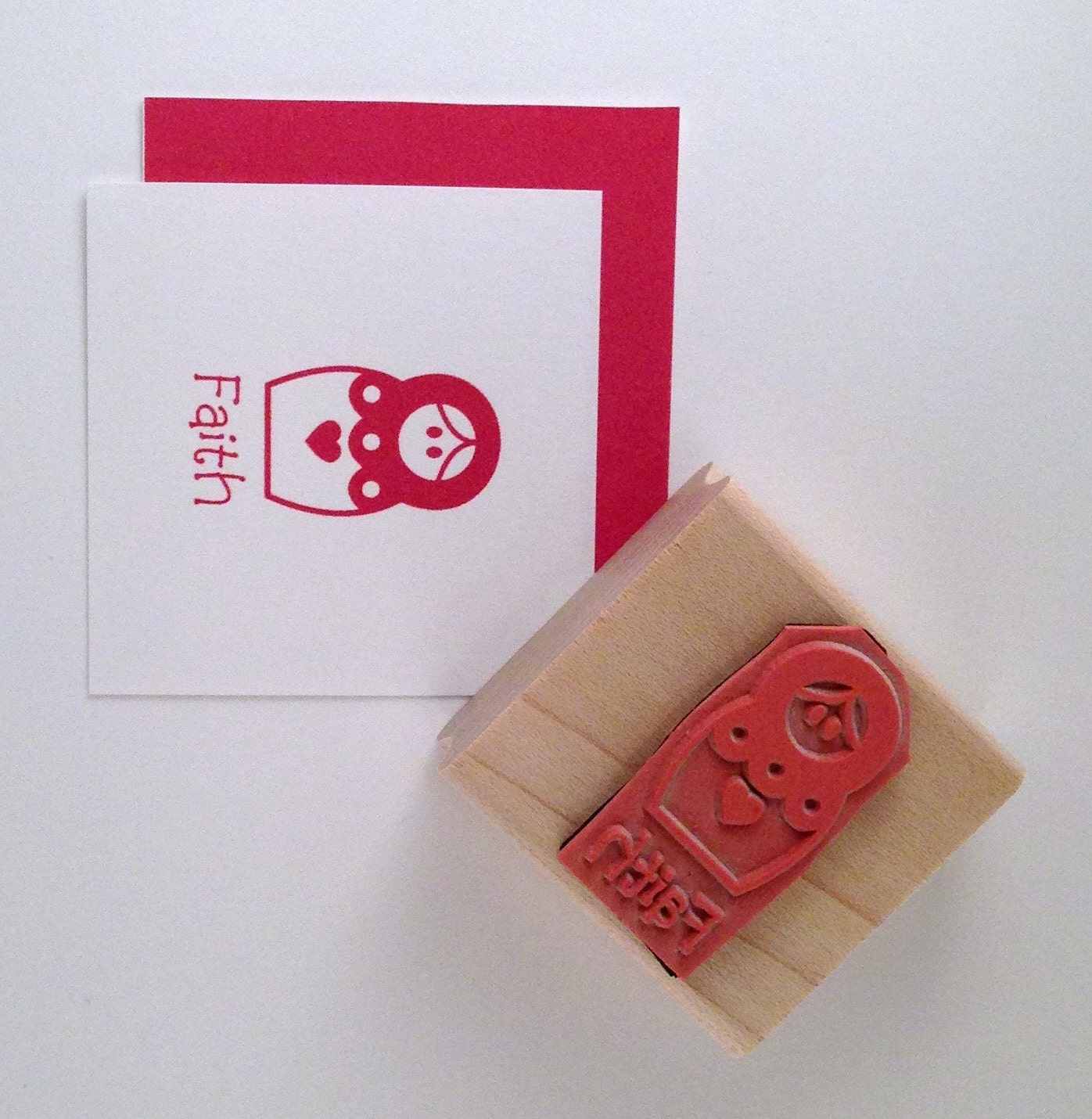 Matryoshka Russian Nesting Doll Personalized Rubber Stamp