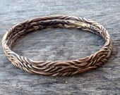 Set of 3 Twisted Bronze Bangles