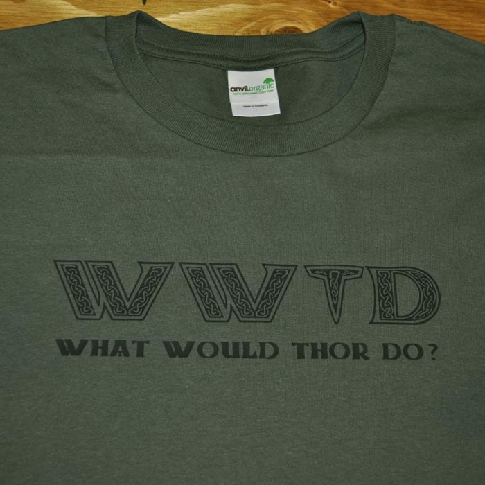 Viking WWTD What would Thor Do t-shirt  LARGE