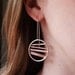 Round earrigns - Sterling silver and copper