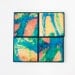 Coasters Handmade Paper Colorful Abstract Photo Print