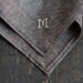 Chambray Handkerchief Custom Cross Stitch Monogram or Date