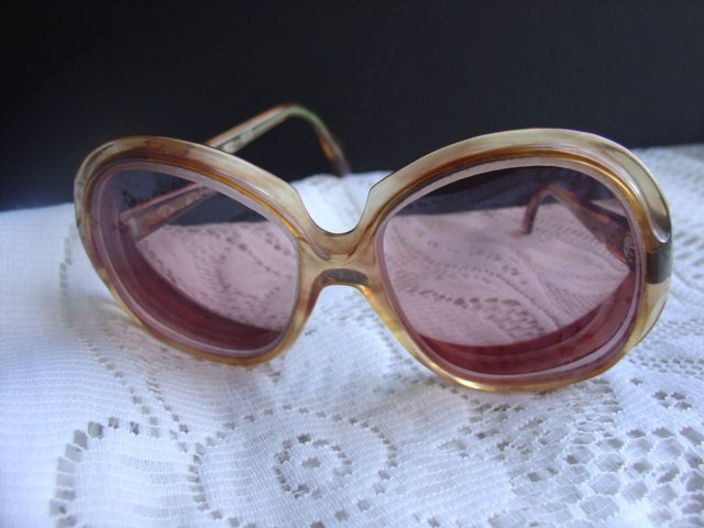 Vintage Oscar de la Renta Rose Colored Glasses, 1970s