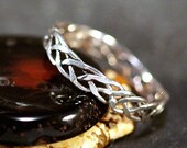 Open Weave Hammered Sterling Silver Ring - Size 11