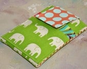 iphone 5 sleeve, iphone 5 case, Samsung Galaxy S3, iphone accessories, Cell Phone Case, Cell Phone sleeve in Green Elephants