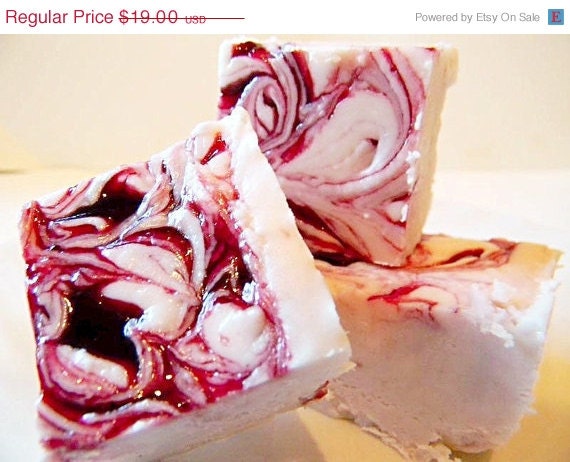 SALE Julie's Fudge - White Chocolate BLACKBERRY Swirl - 12 PIECES - 1 pound