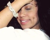 Ships Today - TU Chunky Link PAVE BLiNG Bracelet - Arm Candy - Gold Silver Black with GLaSS Rhinestones - Intro SaLE