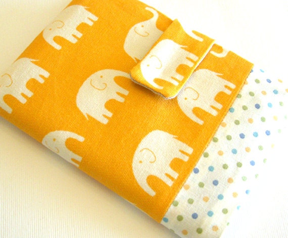 Happy elephant (orange) - passport cover