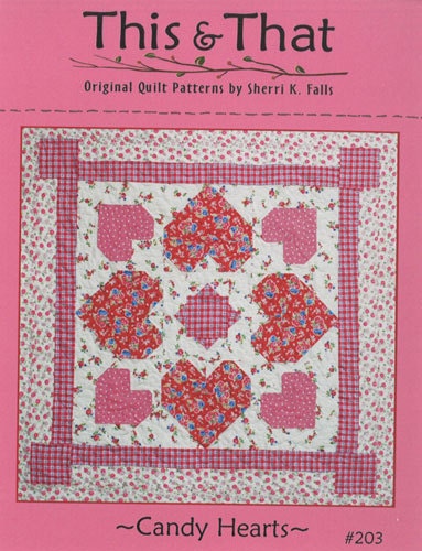 Pattern mini quilt candy hearts valentines by dorothyprudiefabrics PATTERN Mini Quilt CANDY HEARTS Valentines by DorothyPrudieFabrics