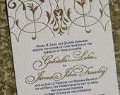 Letterpress Wedding Invitation - Venetian - Sample
