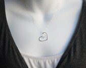 Priscilla- Fine Silver Heart Necklace- Leukemia & Lymphoma Society Fundraiser by I Heart This Jewelry