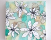 Spring Whimsy (aka Kirsten's Laughter), encaustic painting
