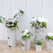 Sale, Collection of 5 birch bark vases/candle holders