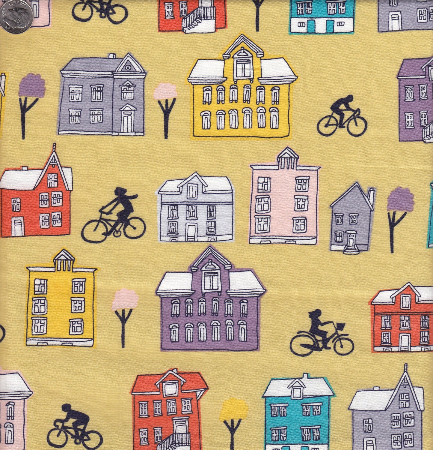 Windham Fabrics Ride Houses in Avocado