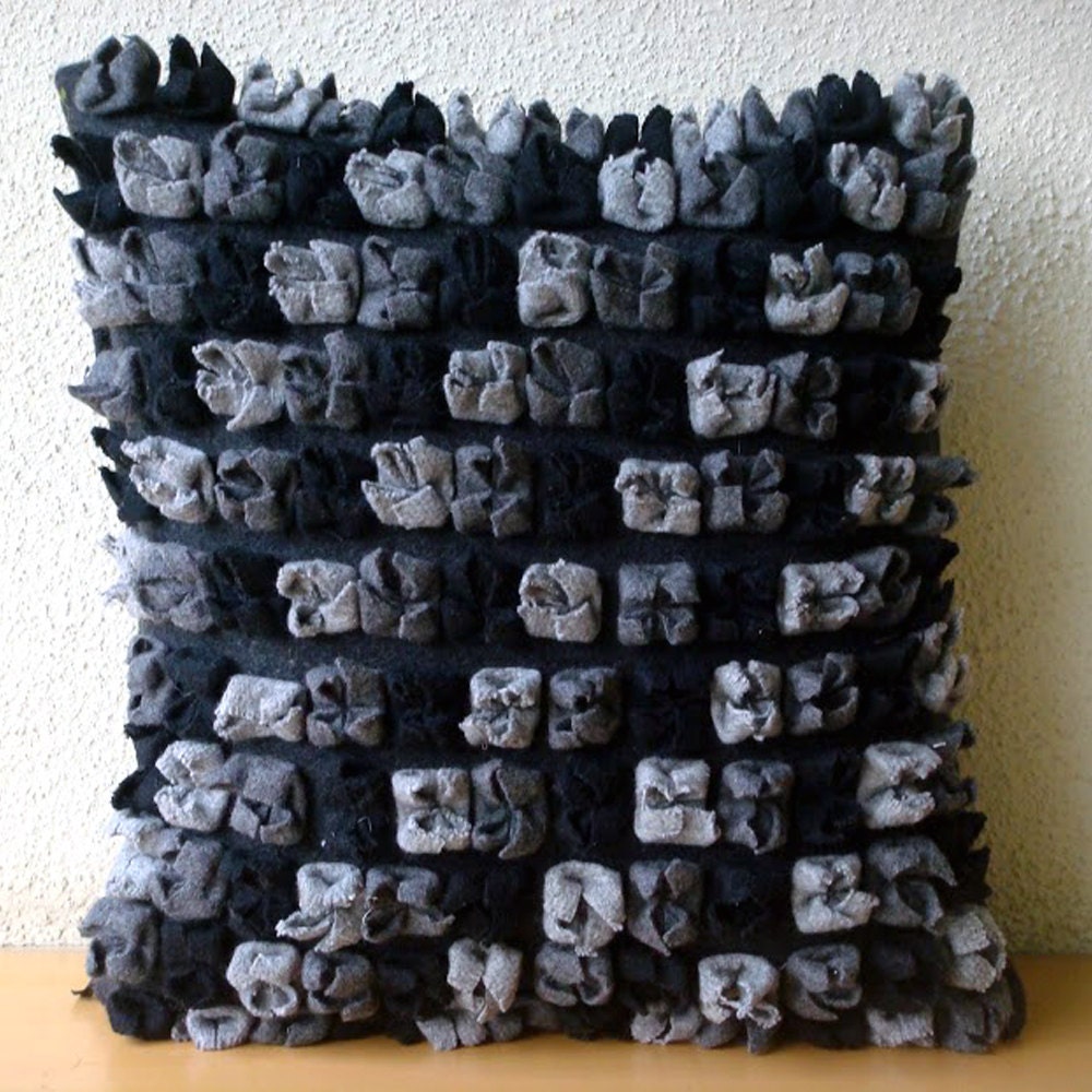 Decorative Pillow Sham Covers Accent Pillow Couch 24 Inch Suede Throw Pillow Cover Felt Embroidery Midnight Punch Home Decor Housewares