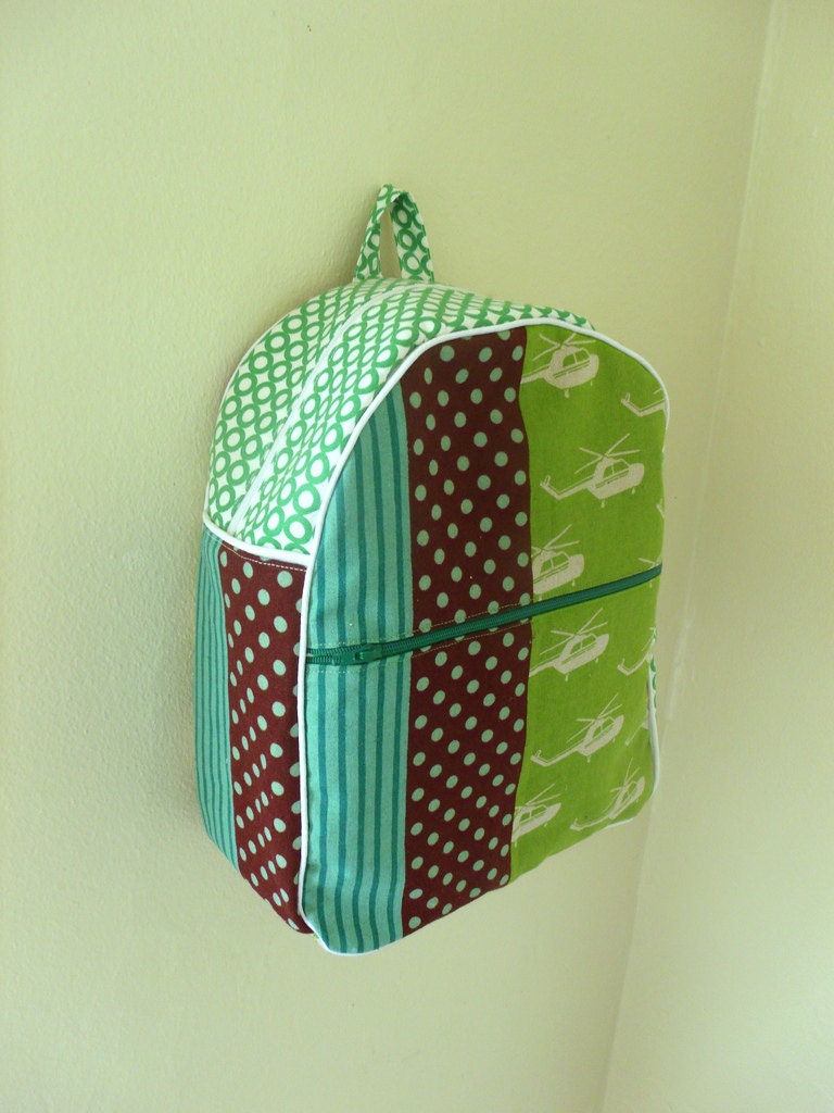 Toddler Backpack, Echino Helicopters