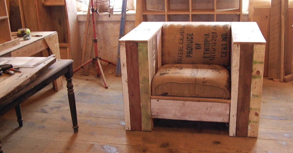 Urban Lounge Chair from Reclaimed Wood