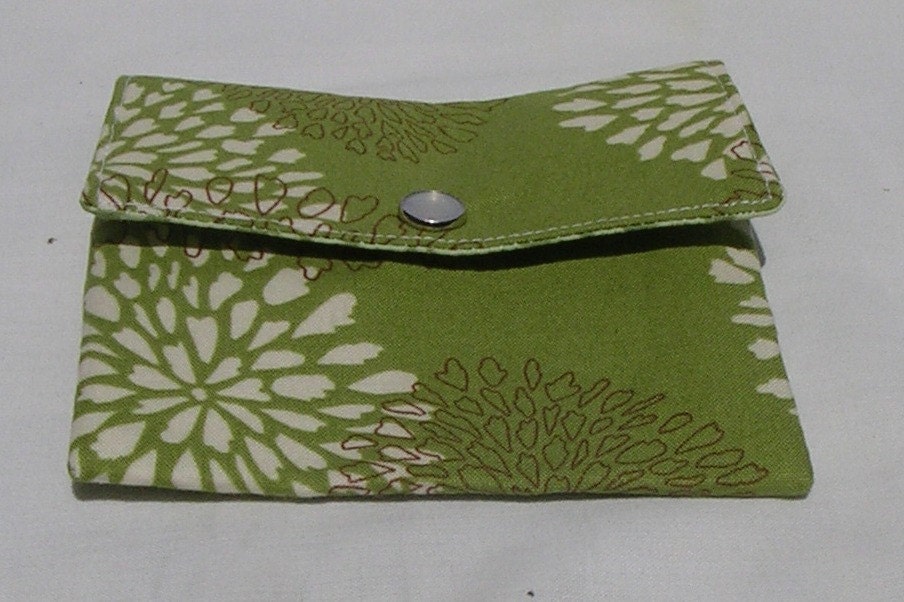 Mini wallet , Mini Pouch, Gift card Holder, coin purse, Chartreuse green