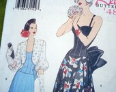 Vintage Reissued '40s Style Cocktail Dress with Bolero - Butterick 6462 Sewing Pattern - Retro Butterick '44 / Size 12-14-16 UNCUT