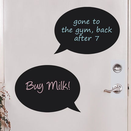 Reusable Chalkboard Speech Bubble Wall Decal