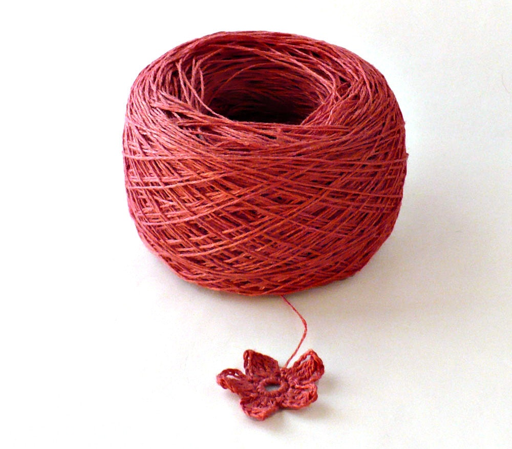 Crochet Thread 3 Ply Linen Thread Brick Linen Yarn Natural Fiber Specialty Thread Tattting Thread