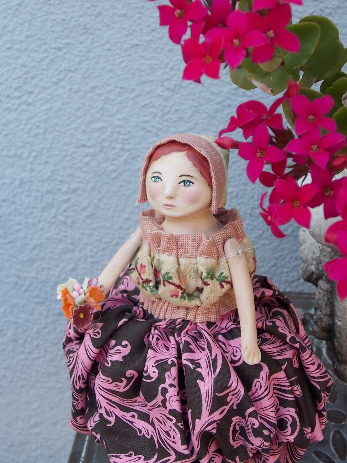 Basil... Original,Contemporary, Folk, Hand Sculpted Clay Art Doll