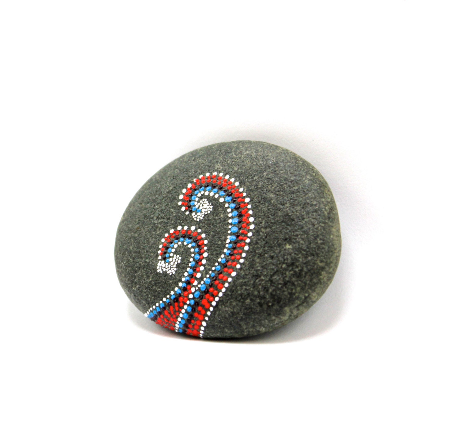 Wave / Alaska Series / Painted Stone by Amy Komar