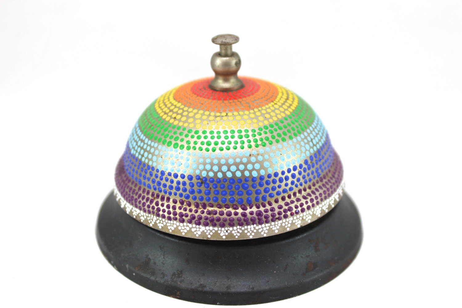 Spectrum / Painted vintage desk bell by Amy Komar