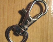20 Iron Swivel silver Lobster clasps for Jewelry making 32.5mm