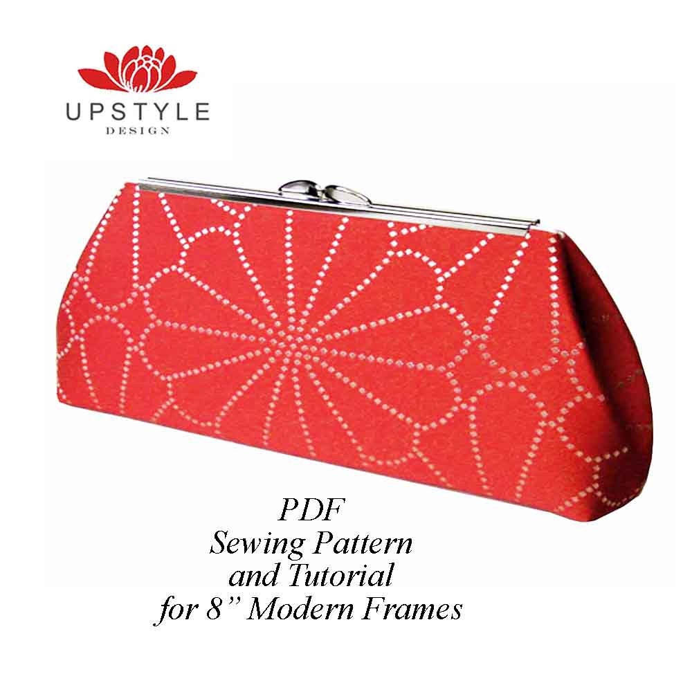 PDF Sewing Pattern and Tutorial for 8" Open Channel Clutch Purse Frame - Digital Download