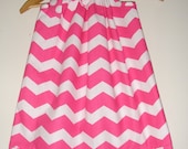 ON Sale now 13.99  normally 15.99 Hot Pink chevron   pillowcase dress (available in xxsmal 3 to 9 month,