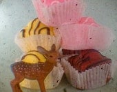 Sweetness - Surreal photography, deer photography, fawn print, food art, cake photo, grey, pink, yellow 8x8 Print