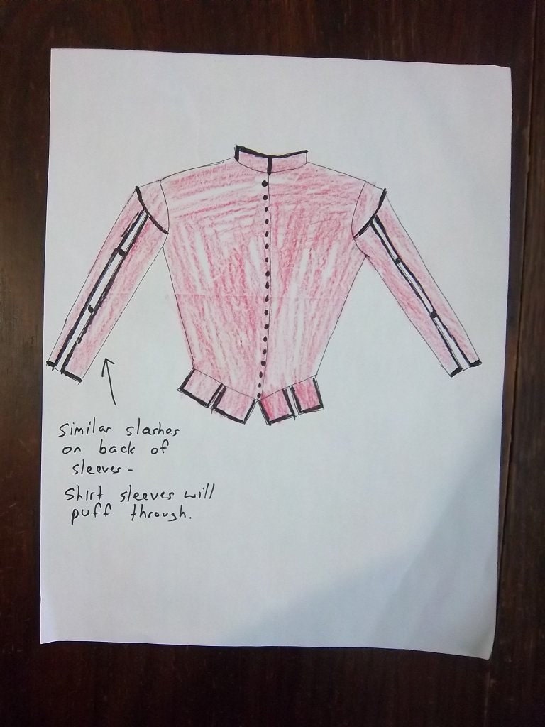Custom doublet for Jon T. - Dark red velvet