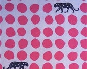 Echino decorator print - two fat quarters of blue and pink Panther RESERVED for Rachel