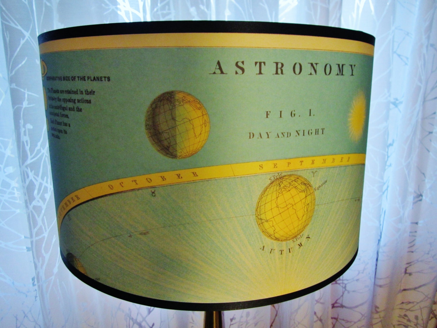 Astronomy paper lamp shade, grad gift or dorm decor