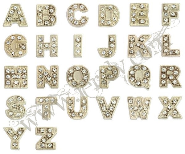 Crystal Letter Add-On for Floating Charm Living Lockets - You Choose Silver or Gold