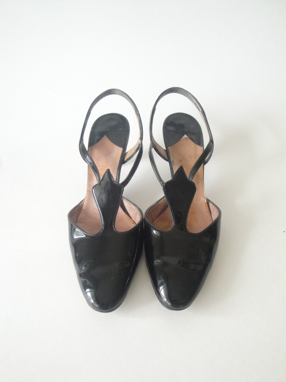 Vintage J Miller Ingenue Shoes Black Patent size 7.5