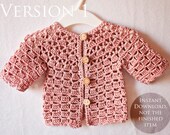 Instant download - Crochet Cardigan PATTERN (pdf file) - Lace Cardigan (one pattern - two cardigans)