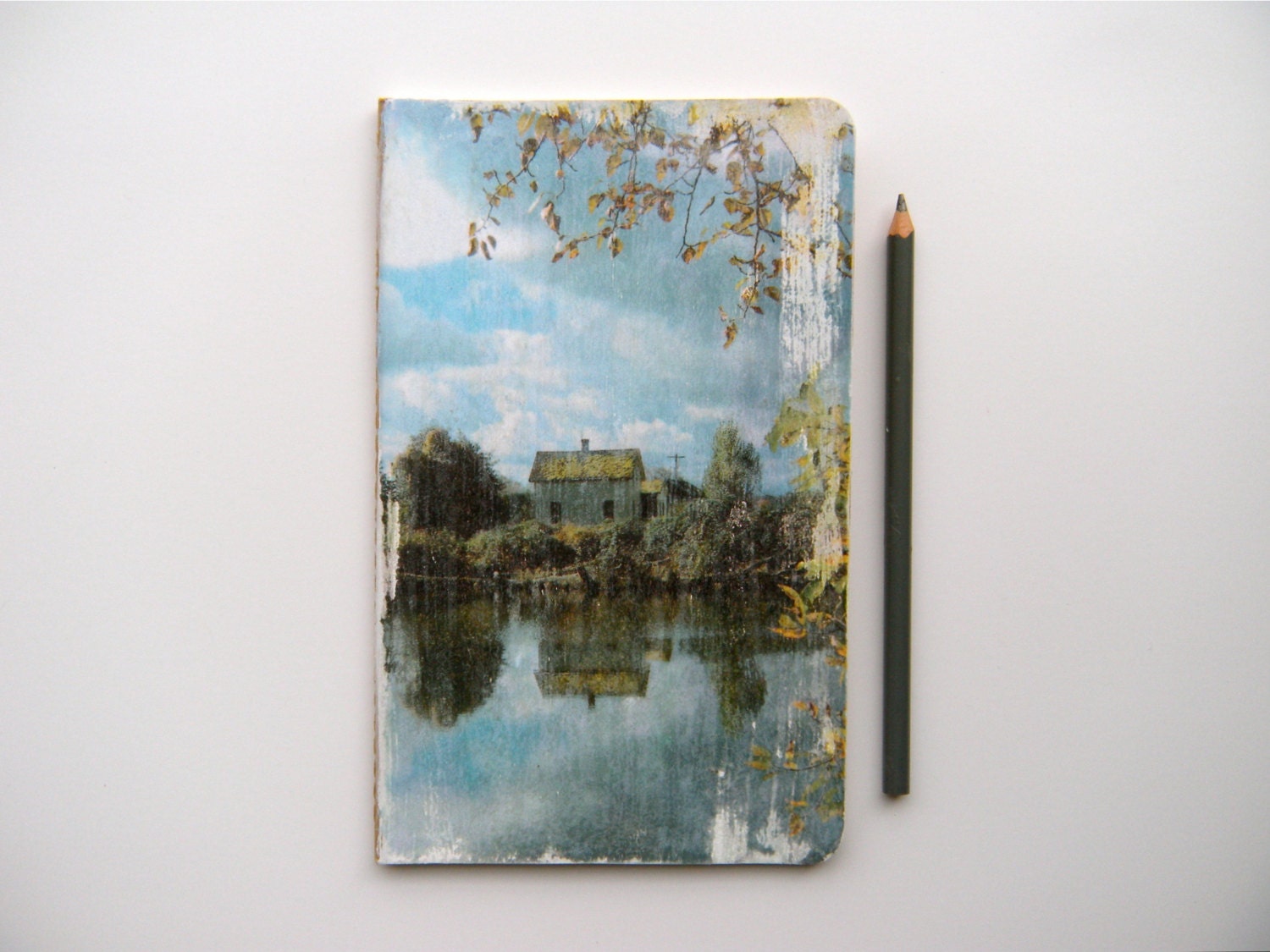 reflecting  - printed moleskine cahier, travel journal, personal diary, cool book