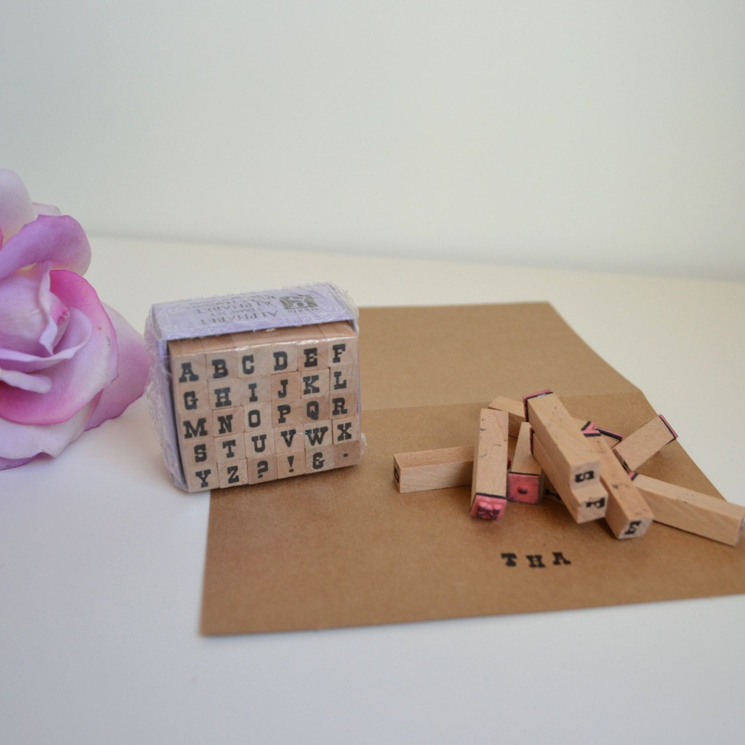 New Alphabet Rubber Stamp Set - Great for Cards, Wedding invites, or Baby Showers