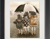Rainy Day - 8"x10" archival watercolor print by Tracy Lizotte