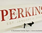 Custom Family Sign Wedding Established Signs Painted Personalized Wood Plaque - Perfect Gift Idea - ETS-22