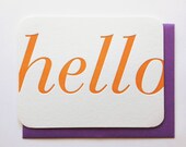 Hello Letterpress Card