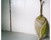 barn owl ornament - lime green (1)