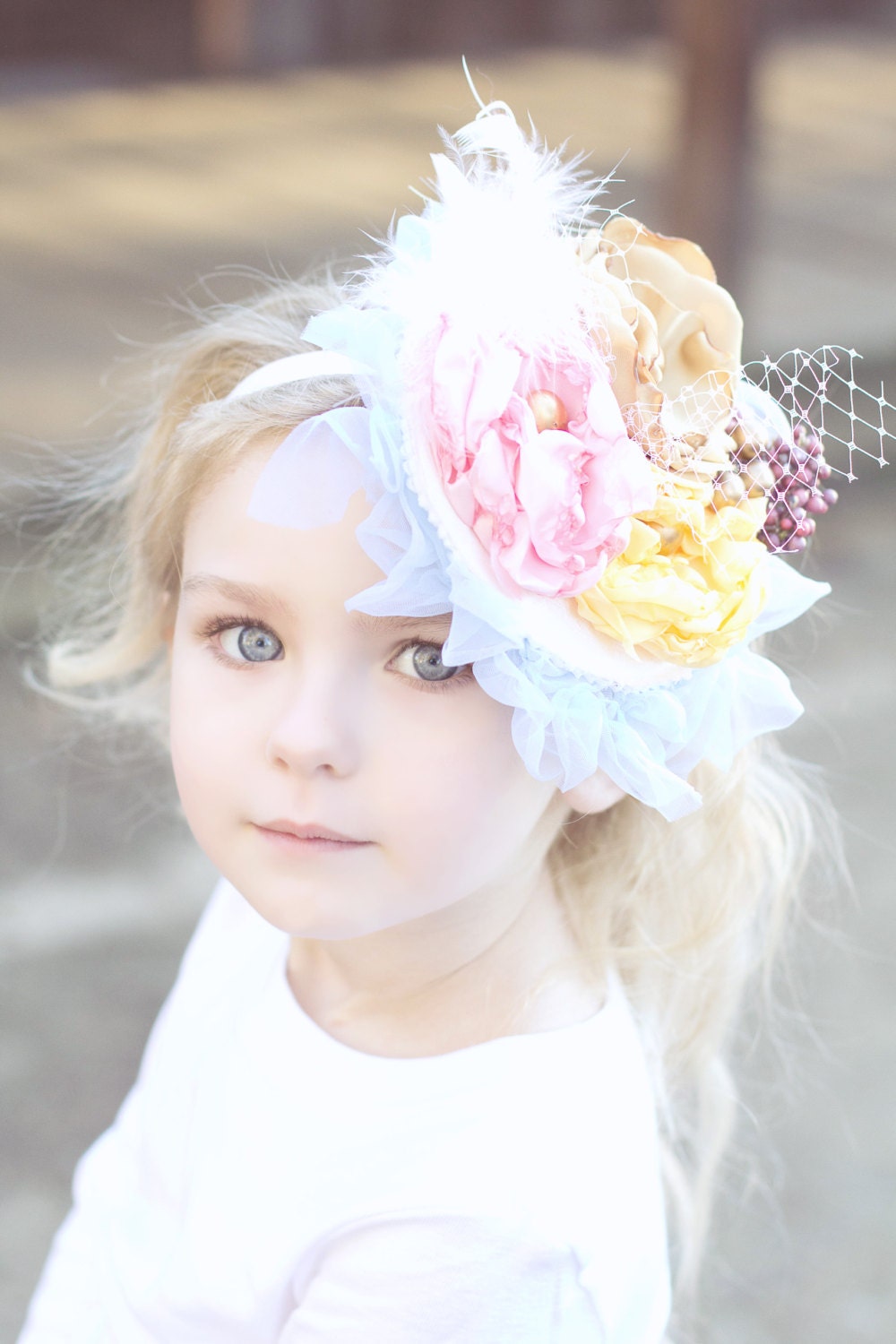 JUST for  FUN Lacy hairpiece for special occasions, photo shoots,circus, pageants, babies, and parties